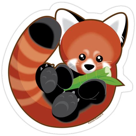 Cute Red Panda Stickers By Kimchikawaii Redbubble