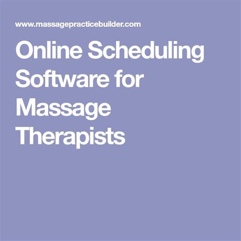 Online Scheduling Software For Massage Therapists Scheduling Software Online Scheduling