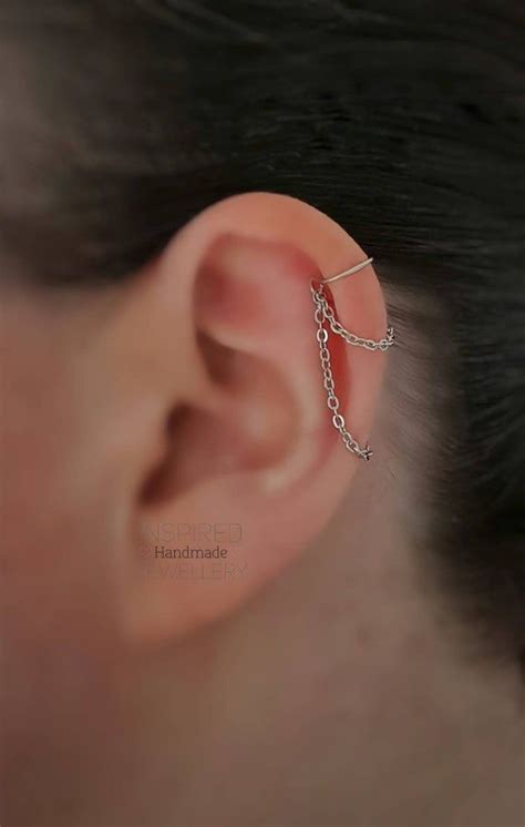 Stainless Steel Helix Cartilage Ear Cuff Ear Wrap Single Ear Etsy Uk