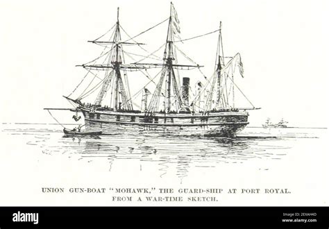 The Us Navy Steamship Uss Mohawk That Served In The American Civil War