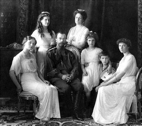 Tsar Nicholas His Wife The Empress Alexandra Their Four Daughters