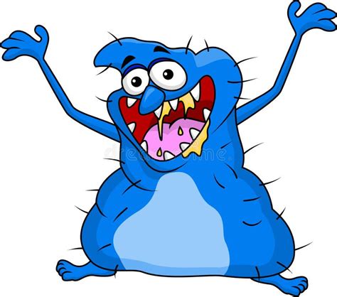 Funny Blue Monster Cartoon Stock Vector Image Of Happy 29184836