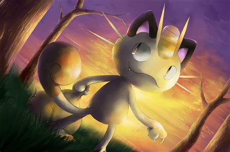 Sunset Meowth By Nintendo Jr On Deviantart