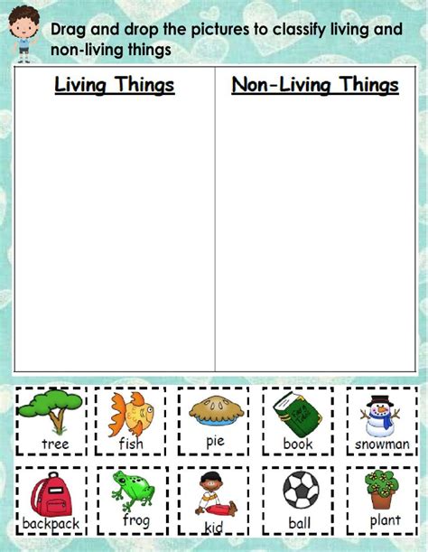 Living And Non Living Things Interactive And Downloadable Worksheet