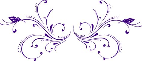 Purple Butterfly Scroll Clip Art At Vector Clip Art Online