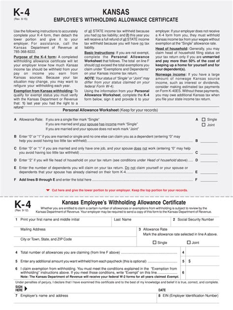 K4 2018 2024 Form Fill Out And Sign Printable Pdf Template Airslate