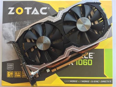 There are actually two cards, one with 6gb gddr5 memory and the other with 3gb gddr5 memory. Graphic card Zotac Geforce GTX 1060 AMP Edition 6GB GDDR5 ...