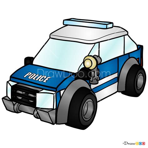 How To Draw Patrol Car Lego City