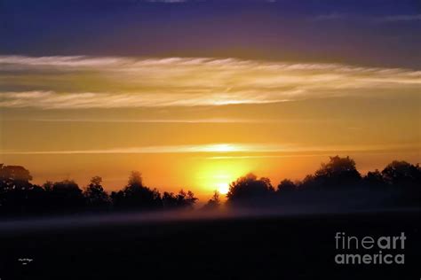 Foggy Morning Sunrise Photograph By Db Hayes Fine Art America