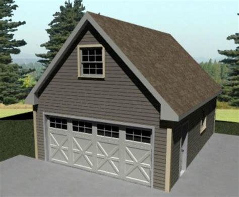 2 Car 2 Story Garage Building Plans Package 24x24 Blueprintsmaterial