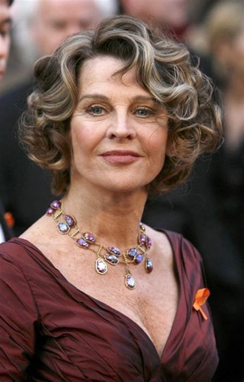 Hairstyles For Women Over 60 Highlighted Major Curls Chin Length