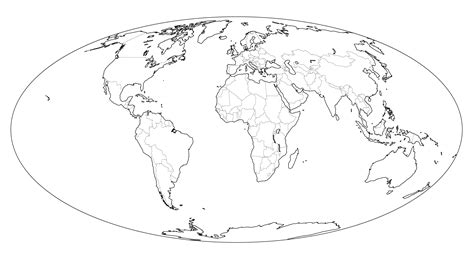 Outline Map Of World Blank World Map Whatsanswer Map Sketch World Map