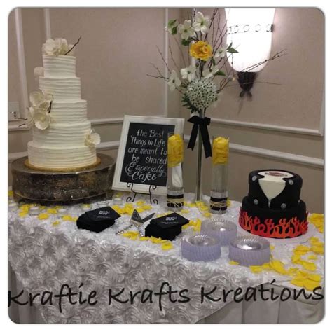 Bride And Groom Cake Table Grooms Cake Cake Cake Table
