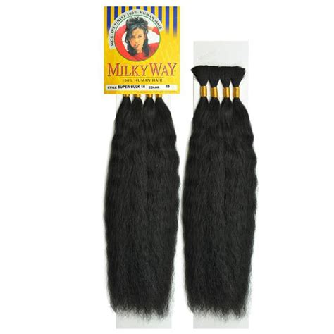 Milkyway 100 Human Hair Super Bulk Wetandwavy 18 Braiding Hair Super