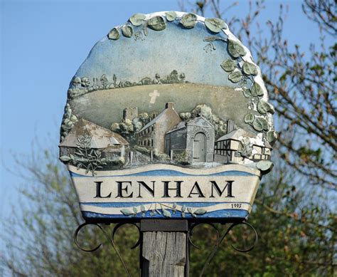 Lenham Village Sign Kent England City Sign English