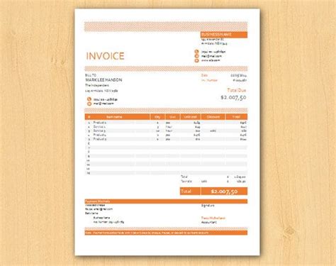 editable modern excel business invoice template easy