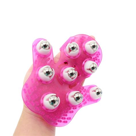 Roller Balls Body Massage Glove Muscle Pain Relief Relax Anti Cellulite Massager For Neck Back