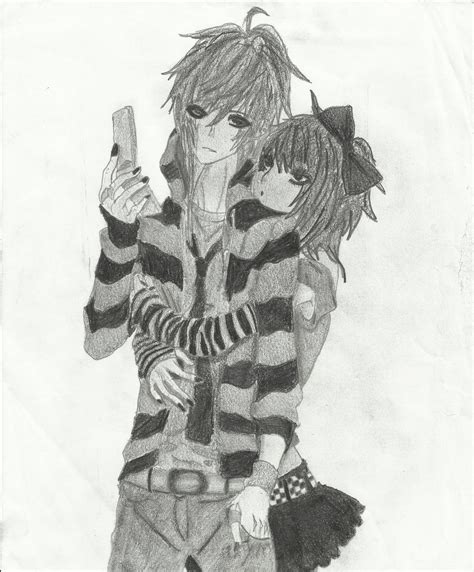 Emo Anime Couple By Sufferingvision On Deviantart