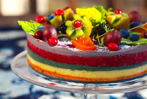 Olenkos Rainbow Raw Vegan Cake This Cake Is All Olenkos Kitchen