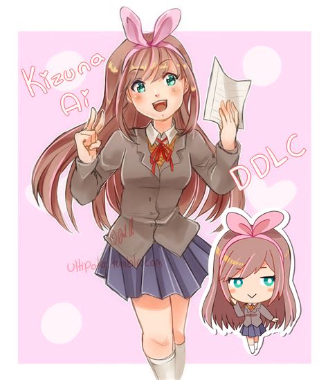 Kizuna Ai And Monika Doki Doki Literature Club And 1 More Drawn By