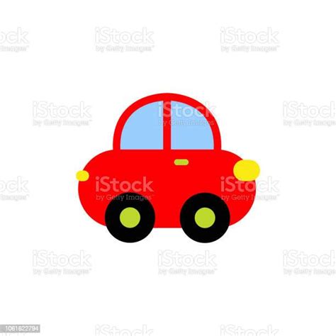 Vector Illustration Of Colorful Cartoon Car Red Cartoon Car Stock