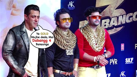 Salman Khan With Sunny Waghchaure Golden Man Of Pune At Dabangg 3