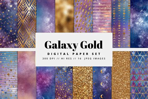 Galaxy Gold Foil Digital Paper Seamless Textures Digital | Etsy | Gold digital paper, Digital 