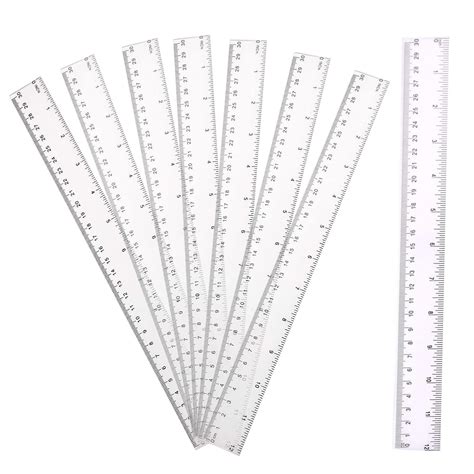Buy 8 Pack 30cm Ruler Multipack Clear Ruler Plastic Rulers 12 Inches
