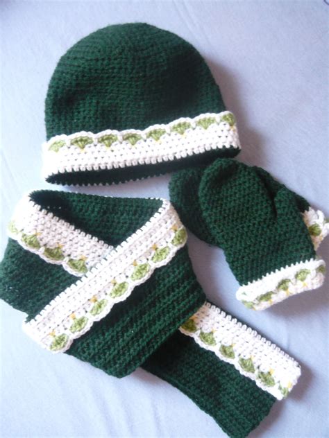 Hat Mitten Scarf Scarf Crochet Pattern Crochet Crochet Scarf