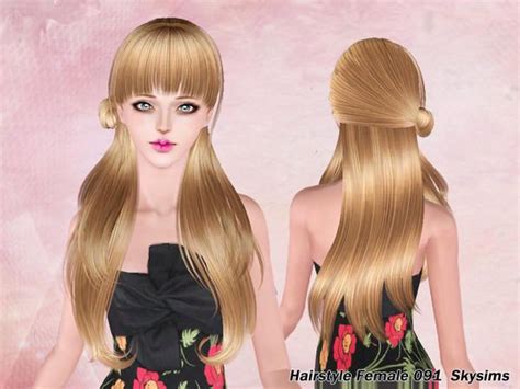 Skysims Hair Adult Sims Adult Female Hair Styles Hair Plait