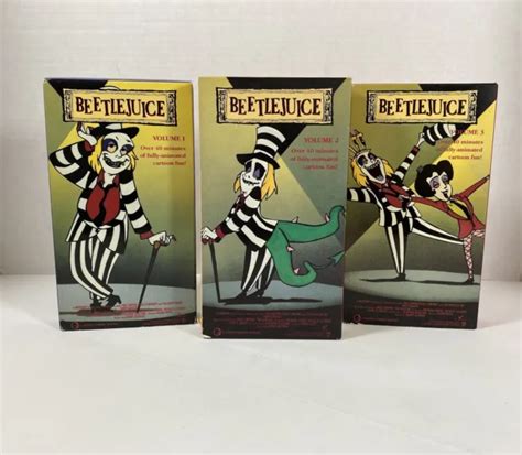 Vintage Tim Burtons Beetlejuice Cartoon Vol Vhs Trio Picclick