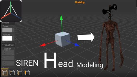 Siren Head 3d Modelling In Prisma 3d Youtube
