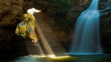 Beautiful Cave With Waterfall Owleyes1316 Photo 39914770 Fanpop