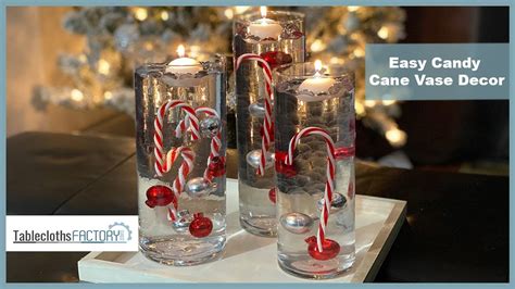 Easy Candy Cane Vase Decor Diy How To