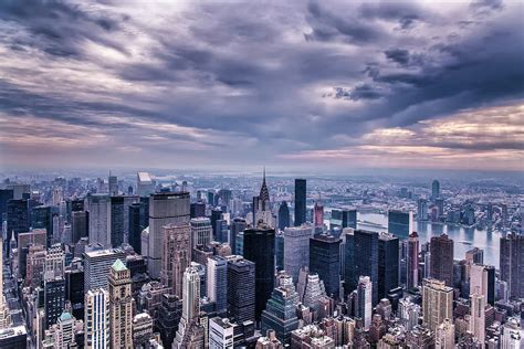 Dark Sky Over New York City By Bettina Lichtenberg