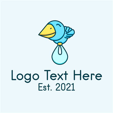 Baby Delivery Bird Logo Brandcrowd Logo Maker Brandcrowd