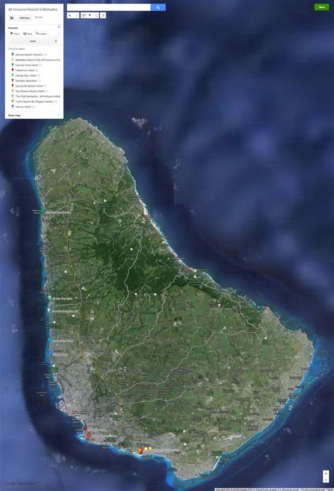 Map Of Barbados All Inclusive Resorts Barbados All Inclusive