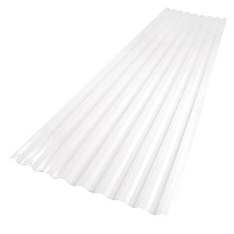 Suntuf 26 In X 8 Ft Polycarbonate Corrugated Roof Panel In White