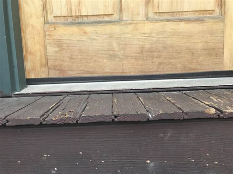 Doors Sealing Gap Between Exterior Door Threshold And Wood Floor