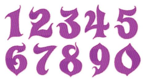 Cool Tattoo Fonts For Numbers Best Design Idea