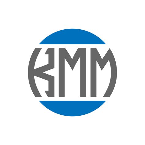 Kmm Letter Logo Design On White Background Kmm Creative Initials