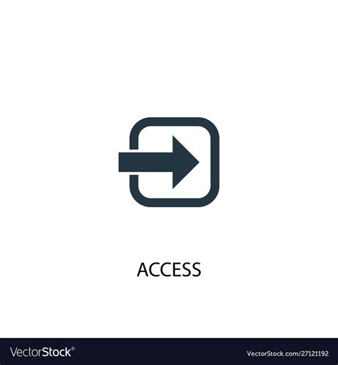 Access Icon Simple Element Access Royalty Free Vector Image