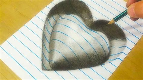 See more ideas about easy doodle art, cute easy drawings, easy drawings. How to Draw 3D Heart - Drawing 3D heart with Charcoal ...