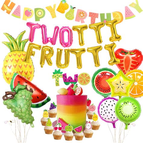Tutti Frutti Party Decoration Kit Twotti Frutti Balloon Happy Birthday