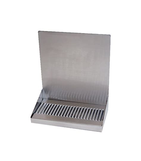 Stainless Steel Wall Mounted Drip Tray With Drain No Faucet Hole 12w X