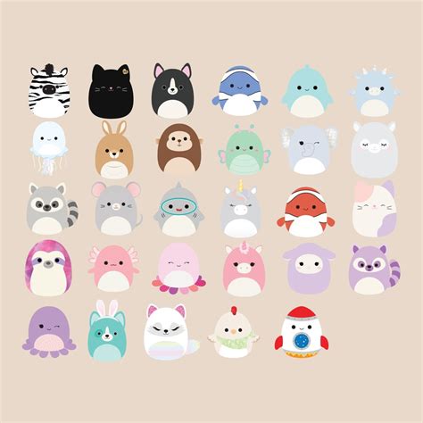 2022 NEW 29 Squishmallows PNG Clipart Images With Transparent Etsy