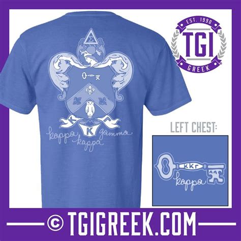 Kappa Kappa Gamma Tgi Greek Comfort Colors Greek T Shirts