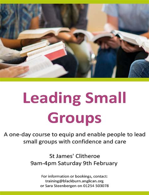 Lay Leadership Training Leading Small Groups The Diocese Of Blackburn