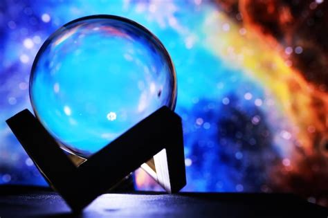 Premium Photo Milky Way In Magic Spherefortune Tellermind Power Concept Magic Ball