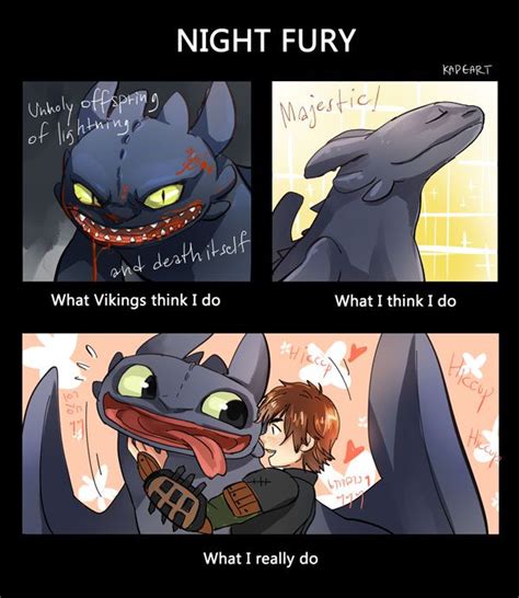 Drawn By Kadeart How To Train Your Dragon Toothless Hiccup Night